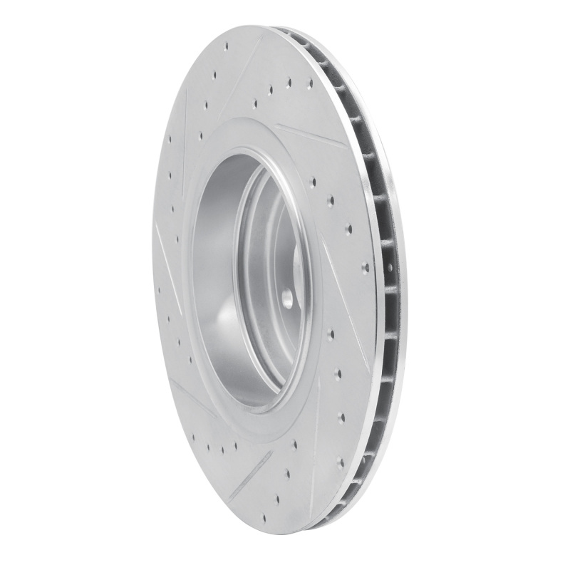 BMW ALPINA B7 Brake Rotor (1) - Rear Right - R1 Concepts - Drilled & Slotted - Silver - `07-`08